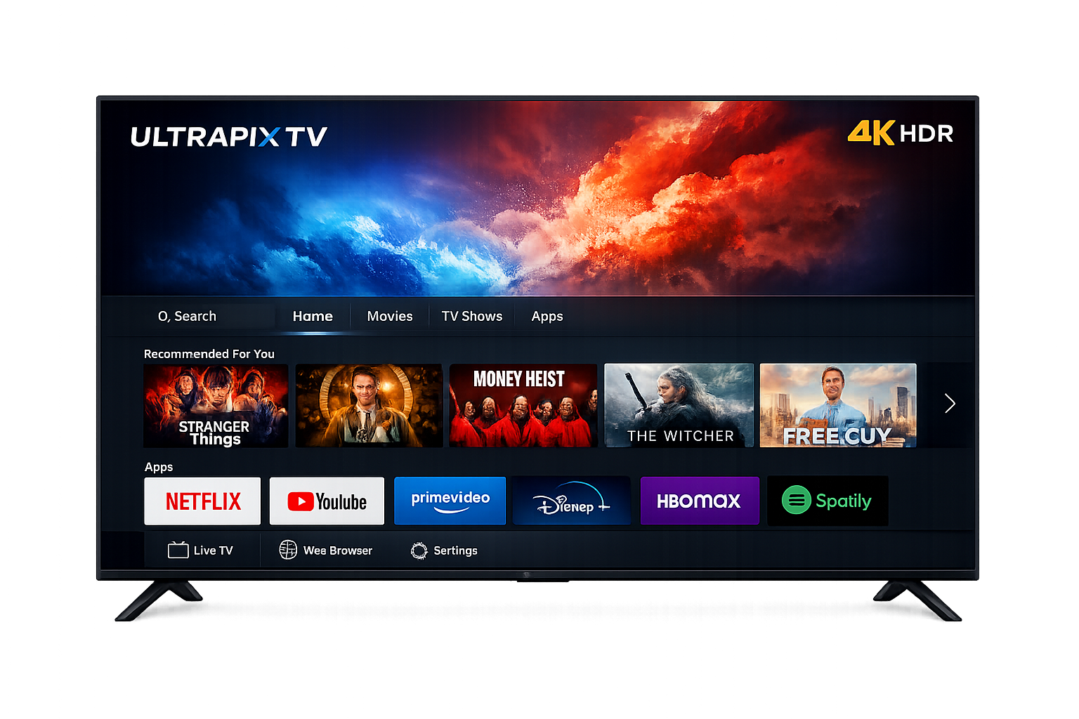 Ultrapix TV Home UI